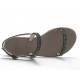 Sandalo con strass in vernice nero tacco 1 - Misure disponibili: 31