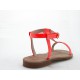 Strapsandal with bow in orange patent leather heel 1 - Available sizes:  31