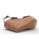 sandale 2 bandes avec un talon compensé en liège en nubuck noir - Pointures disponibles:  42