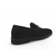 Mocassino morsetto in camoscio nero -  