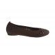 Ballerine pour femmes avec goujons en daim marron talon 1 - Pointures disponibles:  32