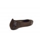 Ballerine pour femmes avec goujons en daim marron talon 1 - Pointures disponibles:  32