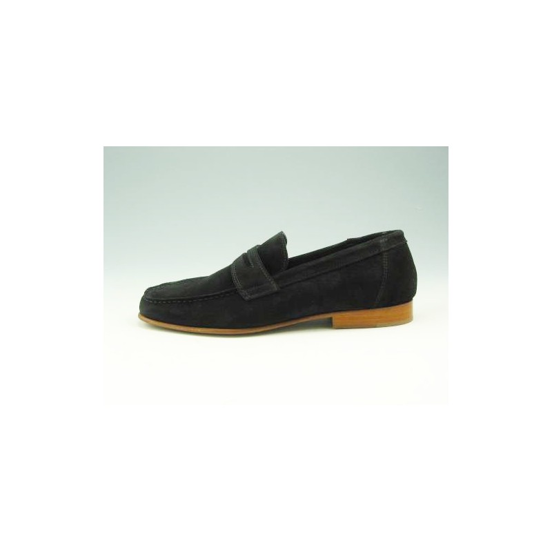 Mocasino para hombre en gamuza de color negro - Tallas disponibles:  36, 39, 52