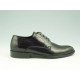 Scarpa derby stringata elegante da uomo in pelle nera