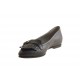 Mocassin pour femmes avec franges et boucle en cuir noir talon 1 - Pointures disponibles:  32