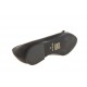 Ballerina accollata con frangia in pelle nero -  