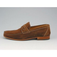 Mocassino da uomo in camoscio cuoio - Misure disponibili: 40, 41, 45, 52