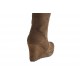 Stivale da donna con cerniera e plateau in camoscio taupe zeppa 9 - Misure disponibili: 42