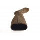 Stivale da donna con cerniera e plateau in camoscio taupe zeppa 9 - Misure disponibili: 42