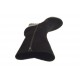 Bota para mujer con cremallera en gamuza, charol y piel negra cuña 9 - Tallas disponibles:  42