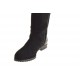 Bottes au genoux pour femmes avec fermeture éclair en daim et cuir noir talon 1 - Pointures disponibles:  32