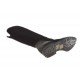 Botas hasta la rodilla para mujer con cremallera en gamuza y piel negra tacon 1 - Tallas disponibles:  32