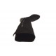 Knee-high woman's boot with zipper in black suede and leather heel 1 - Available sizes:  32