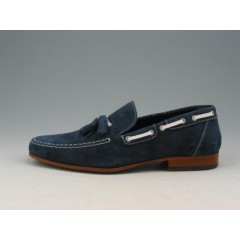 Mocasino para hombres con borlas en gamuza azul - Tallas disponibles:  38, 40