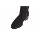 Woman's boot with zipper, wingtip and elastic band in black suede heel 4 - Available sizes:  31, 32