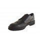 Herrenderbyschuh mit Schnürsenkeln und Broguemuster aus schwarzem Leder - Verfügbare Größen:  50