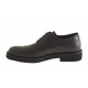 Men's laced shoe with captoe in black leather - Available sizes:  51