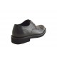 Men's laced shoe with captoe in black leather - Available sizes:  51
