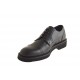 Men's laced shoe with captoe in black leather - Available sizes:  51