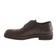 Men's laced shoe with captoe in brown leather - Available sizes:  46, 50, 51