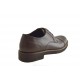 Men's laced shoe with captoe in brown leather - Available sizes:  46, 50, 51
