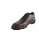 Men's laced shoe with captoe in brown leather - Available sizes:  46, 50, 51