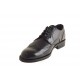 Chaussure derby pour hommes à lacets et bout golf en cuir verni et cuir noir - Pointures disponibles:  36, 49