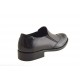 Herrenschuh mit Gummibändern und Flügelkappe aus schwarzem Leder und Lackleder - Verfügbare Größen:  48, 49, 50, 51