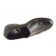 Men's elegant shoe with elastic bands and wingtip in black leather and patent leather - Available sizes:  48, 49, 50, 51