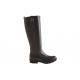 Woman's boot with zipper and buckle in black leather heel 3 - Available sizes:  32