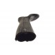 Bota para mujer con cremallera y hebilla en piel color negro tacon 3 - Tallas disponibles:  32