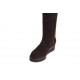 Damenstiefel mit Reißverschlüssen und Quasten aus dunkelbraunem Wildleder Keilabsatz 3 - Verfügbare Größen:  42