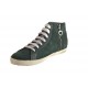 Polacchino stringato con cerniera e strass in camoscio verde zeppa 1 - Misure disponibili: 32, 33