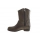 Botines para mujer con cremallera y hebilla en piel gris pardo tacon 3 - Tallas disponibles:  32