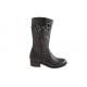 Stivaletto con cerniera  in pelle nero -  