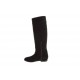 Woman's boot with zipper and buckle in black suede heel 1 - Available sizes:  32