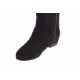 Damenstiefel mit Reißverschluß und Schnalle aus schwarzem Wildleder Absatz 1 - Verfügbare Größen:  32