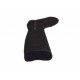 Woman's boot with zipper and buckle in black suede heel 1 - Available sizes:  32