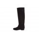 Bottes pour femmes avec chaine en daim noir talon 1 - Pointures disponibles:  32, 33
