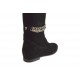 Stivale da donna con catena in camoscio nero tacco 1 - Misure disponibili: 32, 33