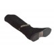 Woman's boot with chain in black suede heel 1 - Available sizes:  32, 33