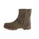 Men's ankle boot with zipper and buckles in earth-colored leather - Available sizes:  38