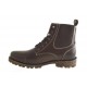 Stivaletto da uomo con stringhe ed elastici in pelle marrone - Misure disponibili: 38