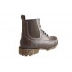Stivaletto da uomo con stringhe ed elastici in pelle marrone - Misure disponibili: 38
