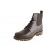 Stivaletto da uomo con stringhe ed elastici in pelle marrone - Misure disponibili: 38