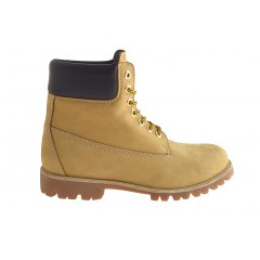 Stivaletto da uomo con stringhe in nabuk giallo ocra - Misure disponibili: 36, 37, 38