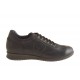 Scarpa chiusa stringata in pelle marrone scuro -  