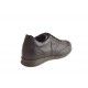 Scarpa chiusa stringata in pelle marrone scuro -  