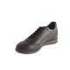 Scarpa chiusa stringata in pelle marrone scuro -  