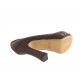Decolté da donna con borchie con plateau in pelle marrone tacco 10 - Misure disponibili: 42